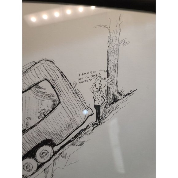 Jim Snook 1993 Truck stuck camper Signed Print 17"X11"  in frame - Picture 4 of 12